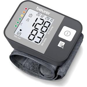 Beurer BC 27 Misuratore di pressione da polso con rilevamento aritmia, indicatore di rischio colorato, polso 14-19,5 cm, dispositivo medico, trasferimento dati a Apple Health
