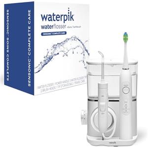 Waterpik Sensonic Complete Care Water Flosser, Rechargeable Electric Toothbrush and Water Flosser Combo Set, CC-04, White,