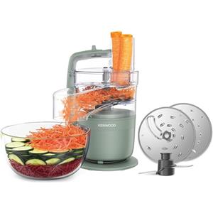 Kenwood MultiPro Compact - Robot da Cucina Multifunzione con Express Serve, Lama in Acciaio Inox, Dischi Affetta e Grattugia, Funzione Pulse, Verde Eucalipto (FDP23.140GR)
