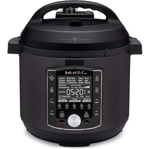 Instant Pot Pro 10 in 1 Electric Multi Cooker 1200W 7.6L - Pressure Cooker, Slow Cooker, Rice Cooker, Steamer, Sauté Pan, Steriliser, Yoghurt Maker, Sous Vide Device - Black Stainless Steel