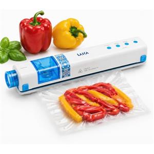 LAICA VT3206 Macchina Sottovuoto Alimenti Senza Fili - Automatica e Compatta, Ricarica USB-C - Conserva i Cibi Fino a 5 Volte Più a Lungo - Camera Raccogli Liquidi, Taglierina e Rotolo Inclusi