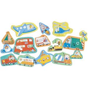 Hape Puzzle di un veicolo meraviglioso - Set di Puzzle Tematici per Bambini, Gioco di Logica e Sviluppo delle Abilità Motorie