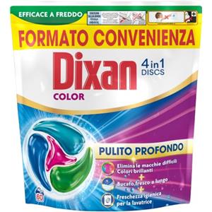 Dixan DISCS 4in1 Color Detersivo lavatrice, 60 lavaggi