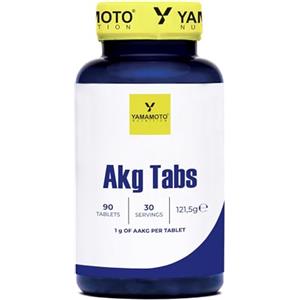 YAMAMOTO NUTRITION AKG TABS 90 compresse, Integratore Alimentare che Apporta 1000 mg di L-Arginina Alfa Chetoglutarato per Compressa, Supporta i Processi Energetici e Metabolici degli Atleti