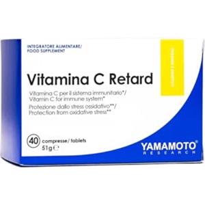 YAMAMOTO RESEARCH Vitamina C Retard 500 40 Compresse, Integratore Alimentare di Vitamina C a Lento Rilascio, Supporta il Sistema Immunitario e Protegge dallo Stress Ossidativo
