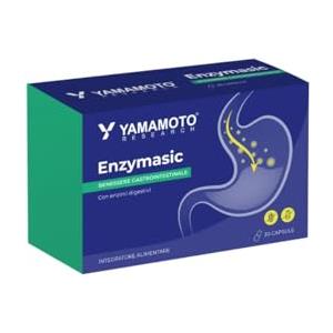 YAMAMOTO RESEARCH Enzymasic 30 Capsule, Integratore Alimentare di Enzimi Digestivi, Favorisce la Digestione e Supporta il Sistema Gastrointestinale