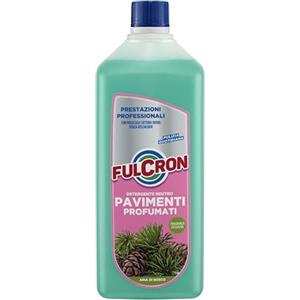 FULCRON Detergente Neutro Pavimenti Profumati, Detersivo Pavimenti, Asciugatura Rapida, Pulisce ed Igienizza, Senza Risciacquo, Elimina Cattivi Odori, Profumo Aria Di Bosco, 1 LT