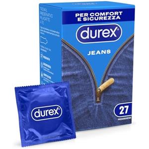 Durex Settebello Jeans, Preservativi Classici, Vestibilità Regular, 27 Profilattici
