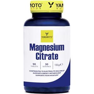 YAMAMOTO Magnesium CITRATE integratore che apporta 450mg di magnesio in forma citrata 90 compresse
