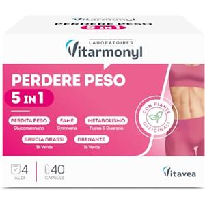 Vitarmonyl Integratore Vite Rossa - Metabolismo 5 Azioni in 1-40 Capsule