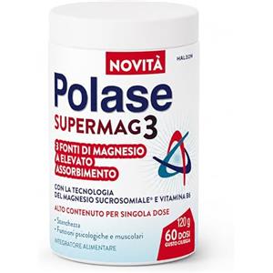 Polase SuperMag3 Integratore 3 Fonti di Magnesio ad Alto Assorbimento, 120g