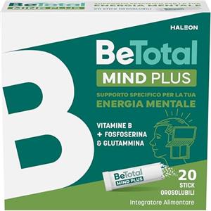 Be-Total Mind Plus Integratore Adulti e Bambini 6+, Energia Mentale | 20 Bustine, con Vitamina B, Fosfoserina, L-Glutammina