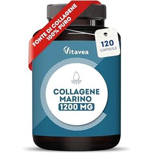 Vitavea Collagene Marino - 1200mg - Tipo I&III - HM Brevettato - Trattamento 1 Mese