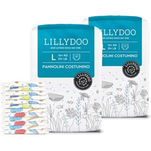 LILLYDOO Pannolini costumino LILLYDOO,taglia L (14+ kg), 34 pz,delicati sulla pelle