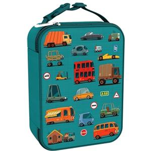 Ion8 Borsa per il Pranzo di Alta Qualità, Tasca Esterna in Rete per Bottiglie, Cinghia in Nylon con Separazione per Appendere, Interno Imbottito e Lavabile, Poliestere, Automobili
