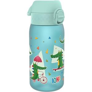 Ion8 Borraccia per Bambini, 350 ml, a Prova di Perdite, Facile da Aprire, Serratura Sicura, Lavabile in Lavastoviglie, Senza BPA, Maniglia per il Trasporto, Facile Pulizia, Coccodrilli