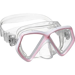 Mares Aquazone Pirate, Maschera Snorkeling da Bambino - Unisex, Rosa/Bianco Trasparente
