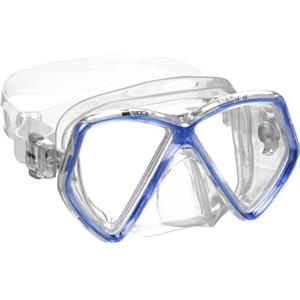 Mares Zephir Jr - Maschera subacquea per bambini con doppia lente temperata, micro-frame, faciale in siliter e fibbie EZ Adjust 360°