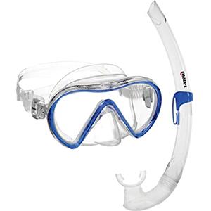 Mares Combo Vento - Set maschera e boccaglio adulto, maschera a lente singola in silicone, boccaglio ergonomico con bocchino in silicone