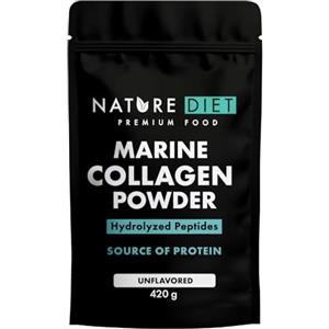 Nature Diet Collagene Marino in Polvere, 420 g, Tipo I da Pelle di Pesce