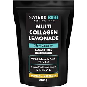 Nature Diet Multi Collagene Limonata, Mango e Passion Fruit, 660g