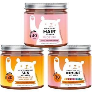 Bears with Benefits - Pack Trio Benessere Capelli & Immunità - 3x30 pezzi