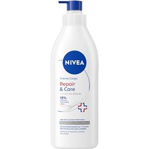 NIVEA Repair & Care Urea Advanced Repair 400 ml, Crema idratante corpo 72h ed esfoliante, Con 12% Glicerina, AHA & BHA e Urea, Non irrita, Crema corpo idratante pelle secca, ruvida e screpolata