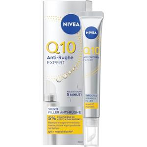 NIVEA Q10 Anti-Rughe Expert Siero Filler Anti-rughe Mirato 15 ml, Siero viso ad azione riempitiva mirata, Filler crema contorno occhi con Coenzima Q10
