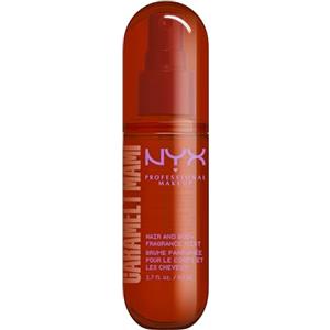 NYX Professional Makeup Fat Oil Body Mist Spray Corpo e Capelli, Fragranza Intensa, Effetto Avvolgente, Al profumo di Caramello e Pistacchio, Caramelt Mami,80 ml