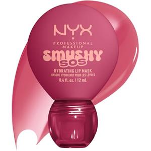 NYX Professional Makeup Maschera Labbra, Fino a 12H di Idratazione, Labbra Morbide e Vellutate, Effetto Gloss, Con Acido Ialuronico, Smushy SOS, Tonalità: Rose Recharge, 12 ml