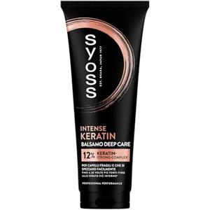 Syoss Balsamo Deep Care Intense Keratin 250ml, 12% Keratin-Strong-Complex, Syoss Balsamo per capelli fragili e che si spezzano facilmente, capelli fino a 5 volte più forti fino allo strato più interno