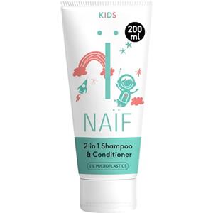 Naïf - Shampoo e Balsamo 2 in 1-0% Profumo - Senza SLES, Microplastiche e Siliconi - Shampoo per Bambini - Shampoo Delicato - Balsamo per Bambini - Dermatologicamente Testato - 200 ml