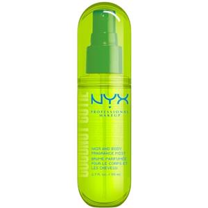 NYX Professional Makeup Fat Oil Body Mist Spray Corpo e Capelli, Fragranza Dolce, Effetto Delicato, Note di Cocco e Pesca, Coconut Cutie, 80 ml