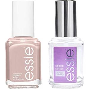 Essie Kit con Smalto a Lunga Tenuta Nr. 6 Ballet Slippers & Top Coat Speed Setter ad Asciugatura Rapida, Risultato professionale fino a 14 Giorni, 13,5 ml+13,5 ml