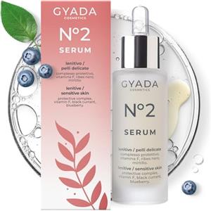 GYADA COSMETICS, Siero Viso N.2 Lenitivo, per Pelli Sensibili, Reattive, Delicate e con Couperose, ad Azione Emolliente e Protettiva, a Base di Aloe Vera, 30 ml