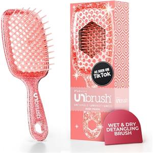 FHI Heat Spazzola Capelli Indolore UNbrush, Adatta a Tutti i Tipi di Capelli, Bagnati o Asciutti - Spazzola Districante per Capelli Ventilata con Setole Antistatiche DuoFlex - Pesca Ruby