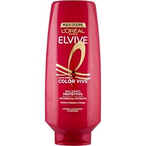 L'Oreal Paris L'Oréal Paris Elvive Balsamo Sublimante, Per Tutti i Capelli Colorati, Colore Protetto per 40 Lavaggi e Luminosità Estrema, Capelli Nutriti e Districati, Con Vitamina C, Color Vive, 500 ml