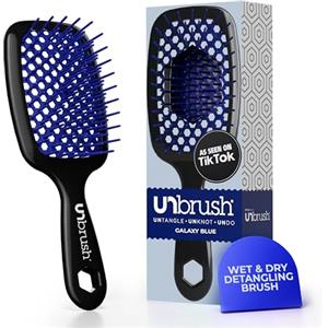FHI Heat Spazzola Capelli Indolore UNbrush, Adatta a Tutti i Tipi di Capelli, Bagnati o Asciutti - Spazzola Districante per Capelli Ventilata con Setole Antistatiche DuoFlex - Blu Galaxy