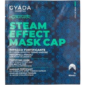 GYADA COSMETICS, Hyalurvedic Impacco Ayurvedico in Tessuto Fortificante, Trattamento Professionale con Cuffia a Effetto Termico, per Capelli Fini e Deboli, con Methi, Maca, Hennè Neutro, 60 ml
