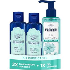 Acqua alle Rose, Kit Tonico Infuso Purificante + Gel Lavaviso Purificante