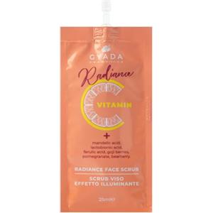GYADA COSMETICS, Radiance Face Scrub, Scrub Viso Illuminante, Rende la Pelle Morbida e Levigata, Antiossidante, Contrasta i Segni dell'Età e d'Espressione, a Base di Vitamina C, 25 ml