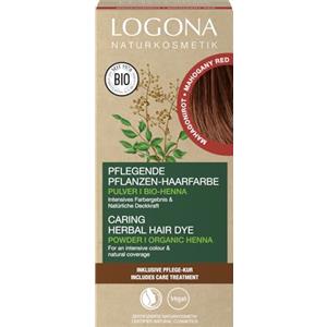 LOGONA Naturkosmetik Colorante vegetale Mogano Logona (rosso mogano) 100 g + 15 ml