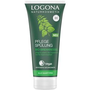 LOGONA Naturkosmetik Balsamo alla ortica biologica, balsamo naturale per ogni capello, cura intensiva per capelli morbidi, migliore pettinabilità, vegano e senza silicone, 200 ml