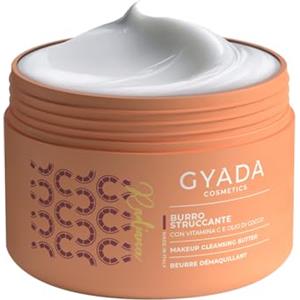 Gyada Cosmetics, Radiance Burro Struccante, Nuova Formula, Rimuove Anche il Make-up Waterproof, Non Unge, Texture Fondente, Con Vitamina C e Olio di Cocco, 200 ml