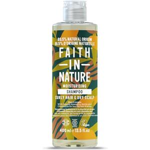 Faith In Nature Shampoo Naturale al Burro di Karité e Argan, Idratante per Capelli Ricci e Cuoio Capelluto Secchi, Vegano e Cruelty Free, Senza SLS, Siliconi o Parabeni, 400 ml