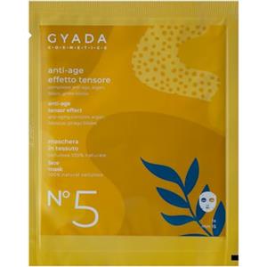 Gyada Cosmetics, Maschera Viso In Tessuto Antiage, Per Tutti I Tipi Di Pelle, Idratante E Antirughe, Effetto Tensore, Con Olio Di Argan, Aloe Vera E Acido Ialuronico, 15 Ml