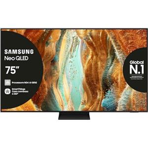 Samsung Vision AI Smart TV 75'' QE75QN70FAUTXZT Neo QLED 4K Mini LED, NQ4 AI Gen2 Processor, Quantum Matrix Slim, AI Customization Mode, Dolby Atmos & OTS Lite, PACCHETTO INTRATTENIMENTO, 2025
