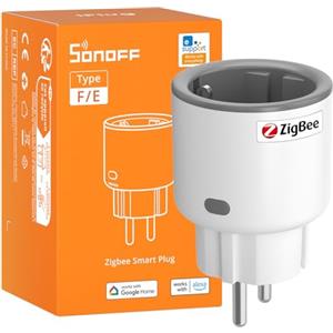 SONOFF S60ZBTPF Presa Intelligente Zigbee - Controllo Remoto, Monitoraggio Energetico, Timer, Protezione Sovraccarico, Ripetitore, eWeLink Compatibile