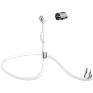 EISL DX25W-A lavabo, doccetta per Cucina, Bagno, Lavanderia o Officina, Ideale per aggiornamento, Facile da Usare, Set con Tubo da 125 mm e Adattatore per Tutti i Comuni rubinetti, Bianco