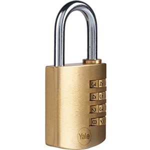 Yale Lucchetto in ottone a combinazione Y150B/40/130/1 corpo 40mm, arco in acciaio, combinazione a 4 cifre